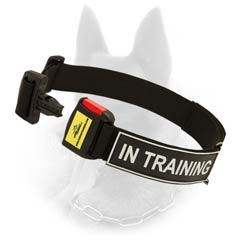 B.Malinois Nylon Collar With Quick Release Red Button  Buckle