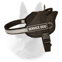 Training Nylon Dog Harness for Belgian Malinois with Easy-to-Attach ID Patches