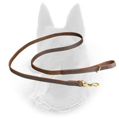 Comfy Leather Belgian Malinois Leash for Walking