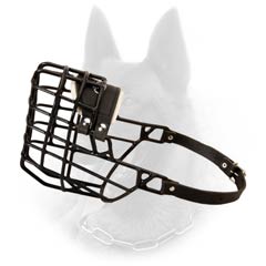 Plastic and Rubber Covered Wire Basket Winter Malinois Muzzle