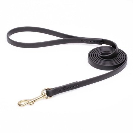 Black Biothane Belgian Malinois Leash for Walking, Tracking