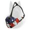 Leather Belgian Malinois Muzzle with Painted American Flag