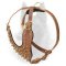 Royal Leather Belgian Malinois Harness with Brass Spikes