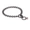 "Fur Protector" Black Stainless Steel Belgian Malinois Choke Collar - 1/6 inch (4 mm) wire diameter
