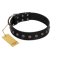 "Flower Rhapsody" FDT Artisan Premium Quaulity Black Leather Belgian Malinois Collar