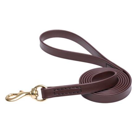 Brown Waterproof Belgian Malinois Leash Made of Biothane