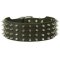 Leather Belgian Malinois Collar with Spike Decoration