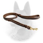 Leather Belgian Malinois Leash with Double Handle
