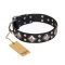 "Smart Geometry" FDT Artisan Studded Leather Belgian Malinois Collar