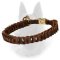 Belgian Malinois Braided Leather Choke Dog Collar