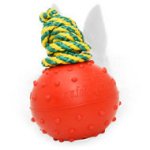 Rubber Belgian Malinois Water Ball on a String for Large Dogs