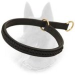 Gorgeous 2 Ply Leather Choke Belgian Malinois Dog Breed Collar
