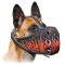 Real Flames Coloring Posh Leather Padded Belgian Malinois Muzzle