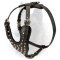 Decorated Leather Belgian Malinois Harness for Everyday Walking