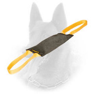 'Firm Bite' Leather Tug for Belgian Malinois Puppy Training