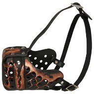 "Magma" Style Leather Belgian Malinois Muzzle with Handmade Paint