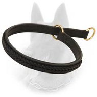 Gorgeous 2 Ply Leather Choke Belgian Malinois Dog Breed Collar