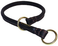 Right Rolled Leather Dog Collar/Choke Collar For Malinois