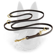 Extra Soft English Leather Belgian Malinois Lead - Easy and Quick Fixation