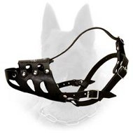 Leather Dog Muzzles For Belgian Malinois-Malinois muzzle Size