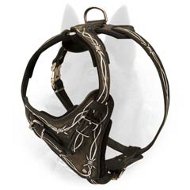 Extreme Agitation Belgian Malinois Dog Harness With Cool Barbed Wire Painting