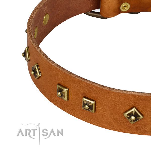 Handcrafted full grain leather collar for your beautiful doggie