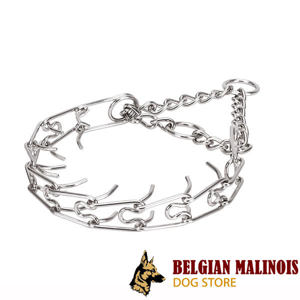 Strong O-ring for leash attachment on stainless steel prong collar