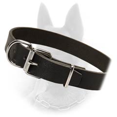 Belgian Malinois Fantastic Smooth Leather Dog Collar