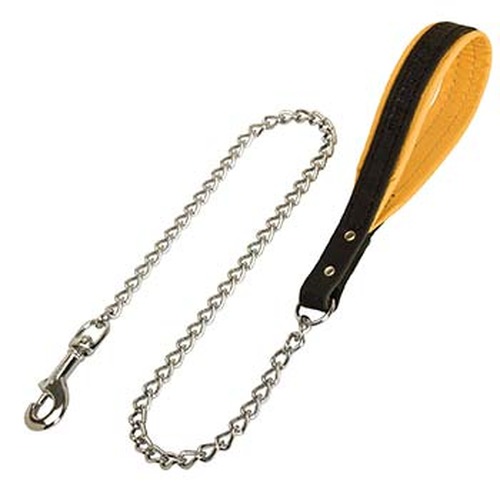 Functional Belgian Malinois Leash with Leather Handle