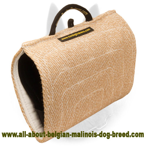 "Two-Fisted" Jute Belgian Malinois Bite Builder for Bite Grip Training