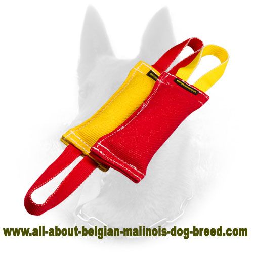 French Linen Set of Belgian Malinois Bite Tugs