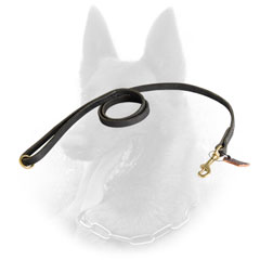 Handmade Leather Belgian Malinois Leash for Comfortable Walking