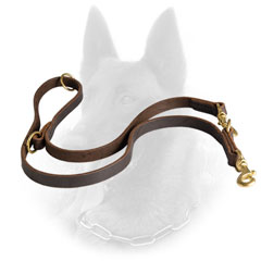 Extra Functional Leather Belgian Malinois Leash