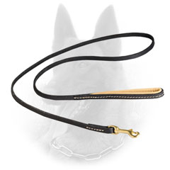 Extra Soft Leather Belgian Malinois Leash with Elegant Stitching