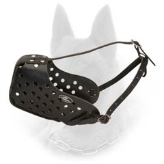 Belgian Malinois Top Notch Leather Training Dog Muzzle