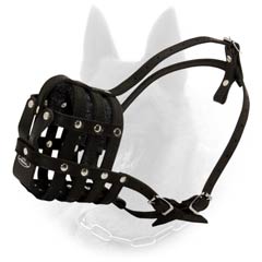 Multi-purpose Net-shape Genuine Leather Belgian  Malinois Muzzle