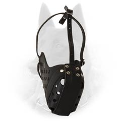 All Weather Comfortable Leather B.Malinois Muzzle